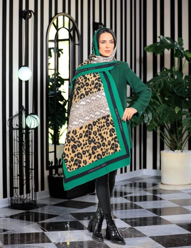 شال موهر ریشه پرزی عرض 75 کد 6400