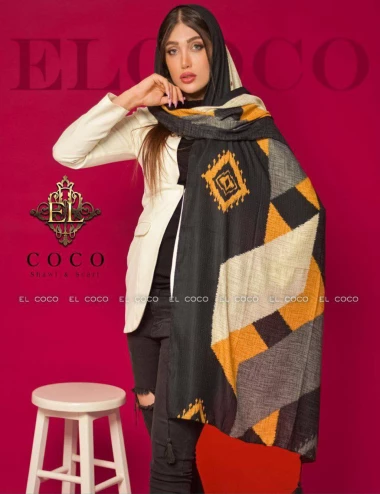شال نخی منگوله دار عرض 75 کد 8447