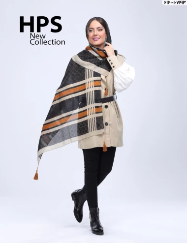 شال سی آی اسکارف منگوله دار عرض 75 کد 61600107413