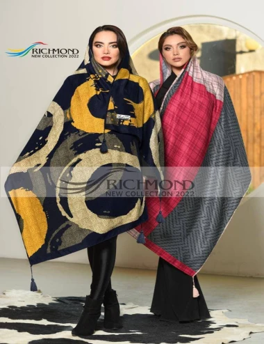 شال نخی بهاره منگوله دار 0322