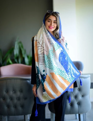 شال نخی منگوله دار کد 10085