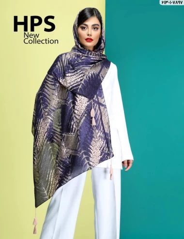 شال نخی ترک منگوله دار عرض 75 کد 6130107897