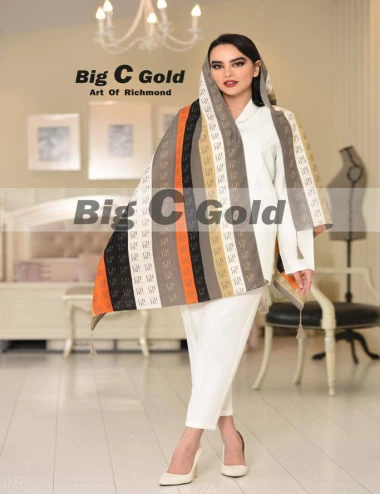 شال نخی منگوله دار عرض 75 کد 8560