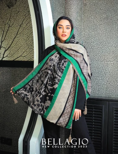 شال نخی منگوله دار کد 8709