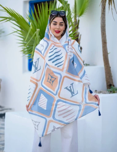 شال نخی منگوله دار کد 10084