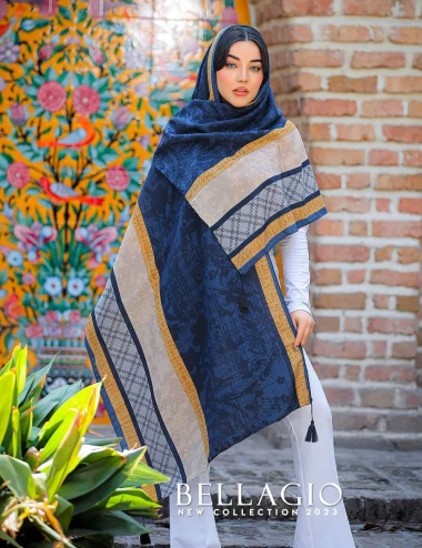 شال نخی منگوله دار کد 8709