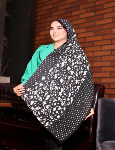 شال نخی پاییزه منگوله دار کد 10541