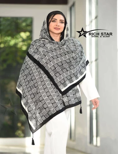 شال نخی منگوله دار کد10337