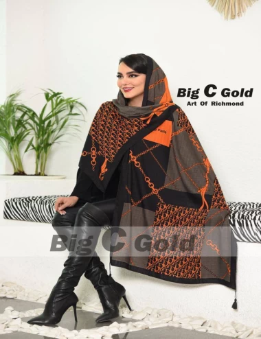 شال نخی منگوله دار عرض 75 کد 8293