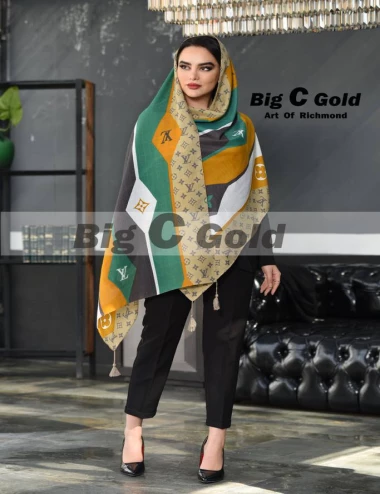 شال نخی منگوله دار عرض 75 کد 8561