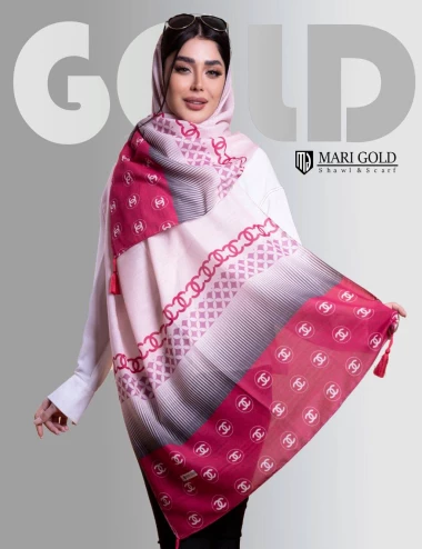 شال نخی منگوله دار رنگ سال عرض 75 کد 8392