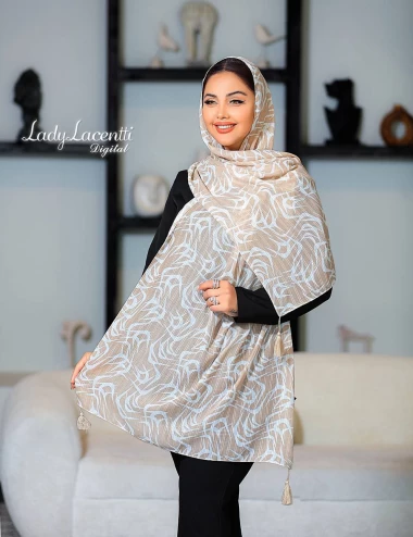 شال نخی منگوله دار کد 10314