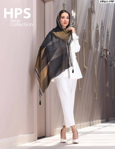 شال صابونی منگوله دار کد 61450100693