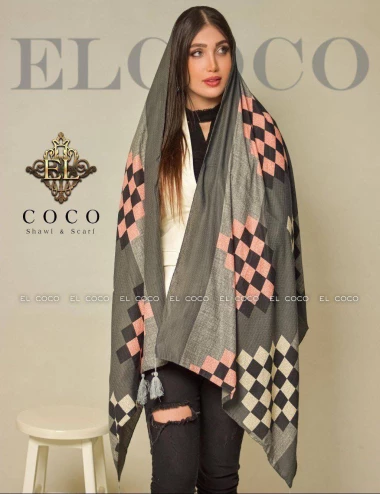 شال نخی منگوله دار کد 8790