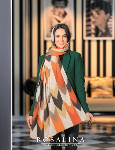 شال موهر ریشه پرزی عرض 75 کد 6297