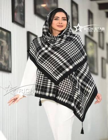شال نخی منگوله دار کد10337
