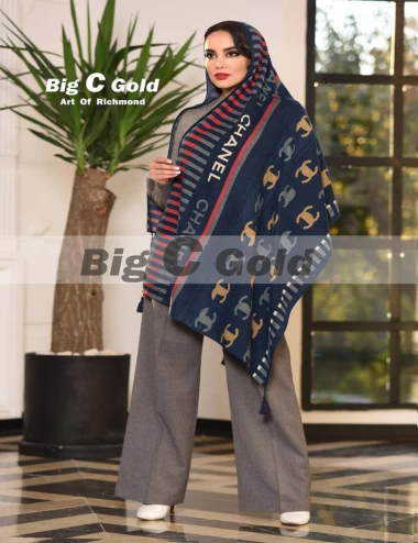 شال موهر منگوله دار عرض 75 کد 6306