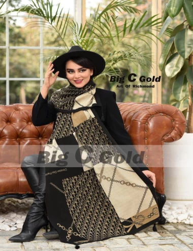 شال نخی منگوله دار عرض 75 کد 8293
