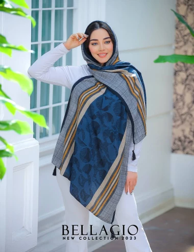 شال نخی منگوله دار کد 8708