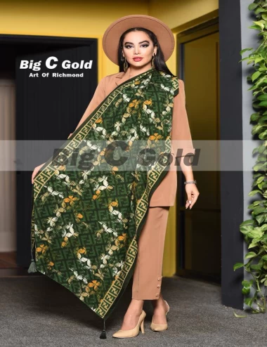 شال نخی پاییزه منگولدار کد5486