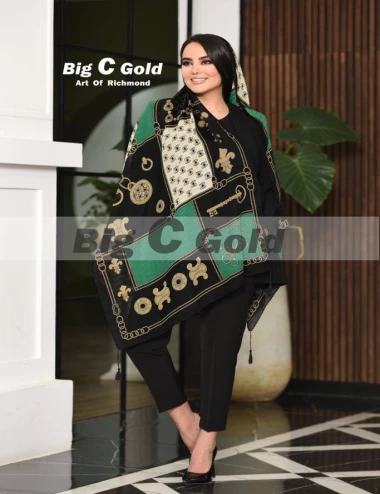 شال نخی منگوله دار کد 10208