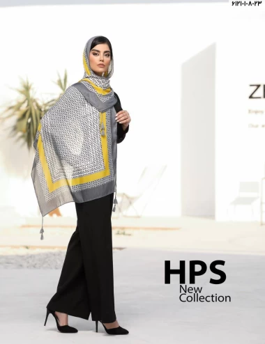 شال نخی سوزنی منگوله دار عرض 75 کد 61210108023