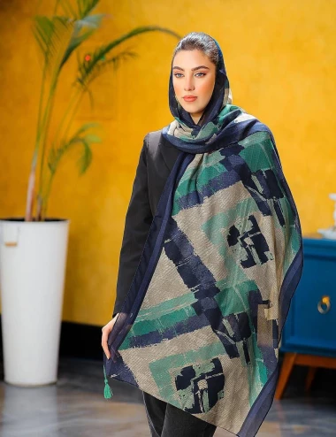 شال نخی منگوله دار کد 8909