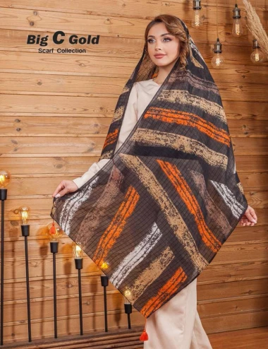 شال نخی بهاره منگوله دار 0345