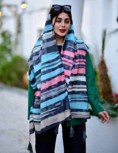 شال نخی منگوله دار کد 8961