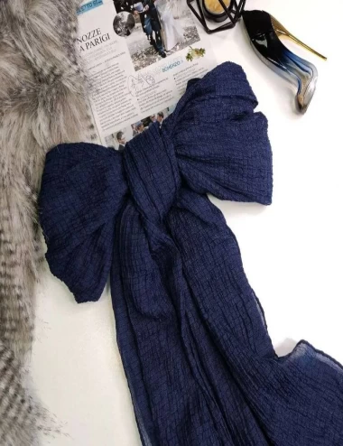 شال پفکی ریشه پرزی عرض 80 کد 6605
