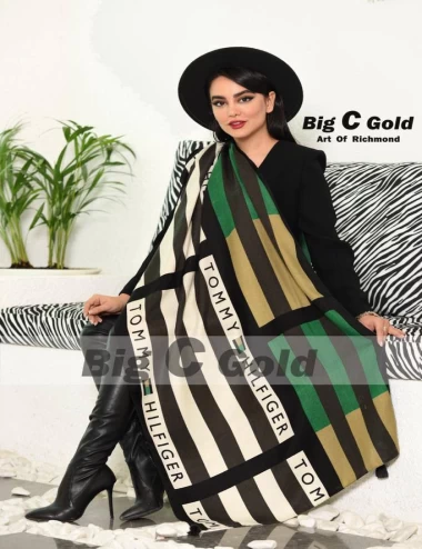 شال نخی پاییزه منگوله دار عرض 75 کد 5990