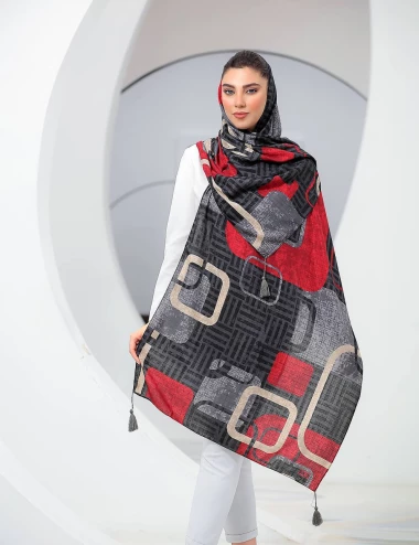 شال نخی منگوله دار کد 8969