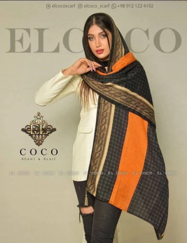 شال نخی منگوله دار عرض 75 کد 8446