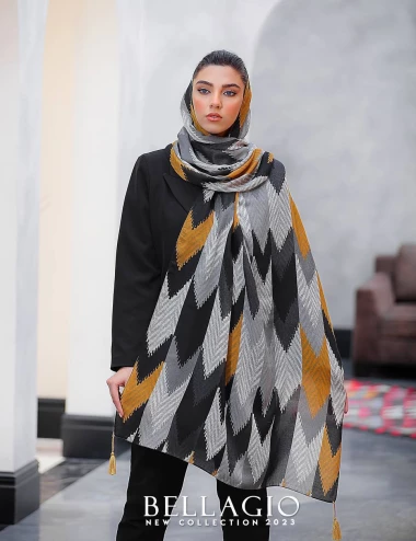 شال صابونی منگوله دار کد 8872