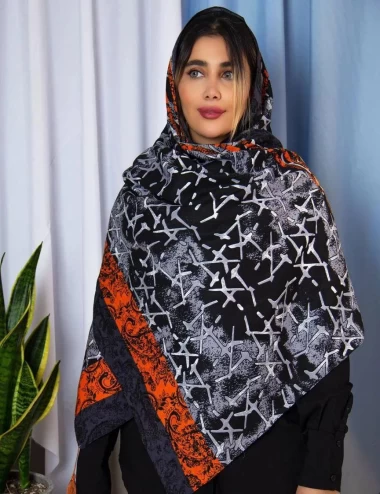 شال نخی منگوله دار عرض 75 کد 6568