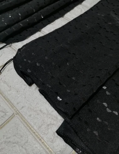 شال مشکی مجلسی کد 8774