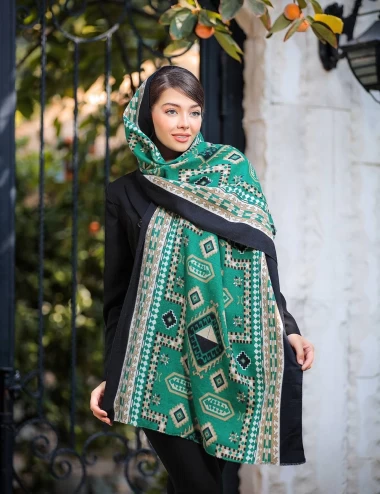 شال موهر ریشه پرزی عرض 75 کد 6088