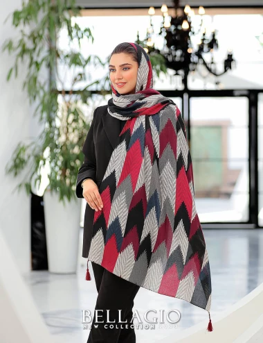 شال صابونی منگوله دار کد 8872
