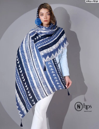 شال صابونی منگوله دار کد 61450109256