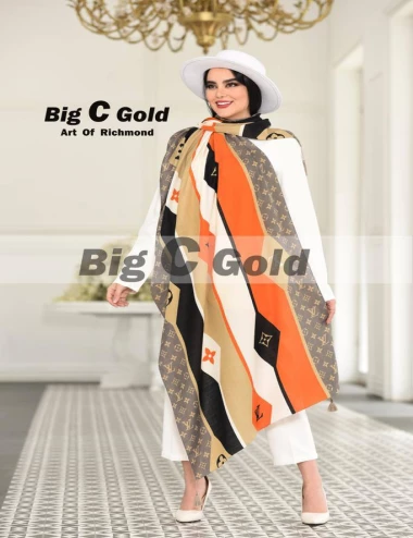 شال نخی منگوله دار عرض 75 کد 8561