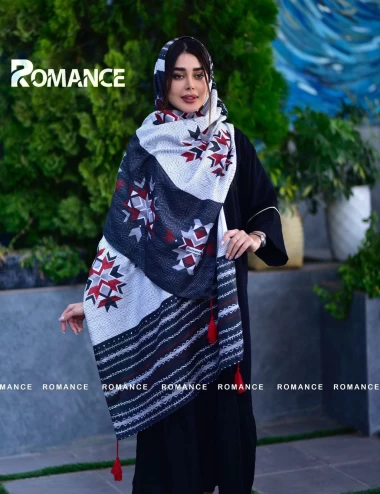 شال نخی پاییزه منگوله دار عرض 75 کد 5392