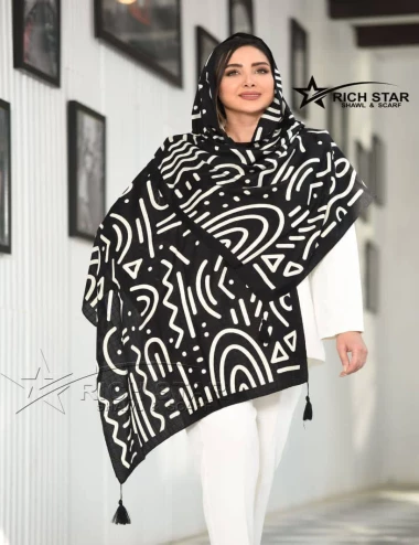 شال نخی منگوله دار کد10337