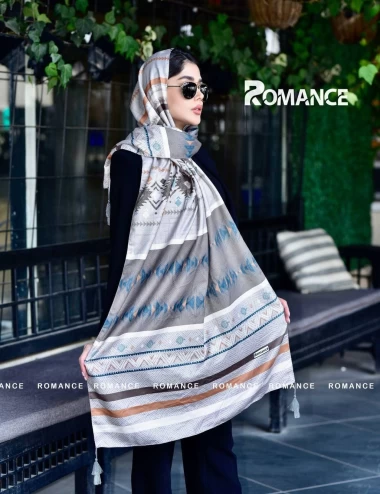 شال نخی پاییزه منگوله دار عرض 75 کد 5951