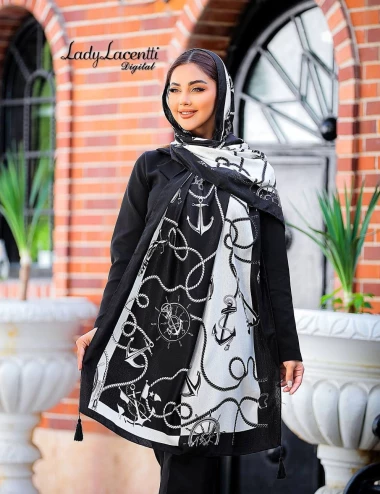 شال نخی منگوله دار کد 10176