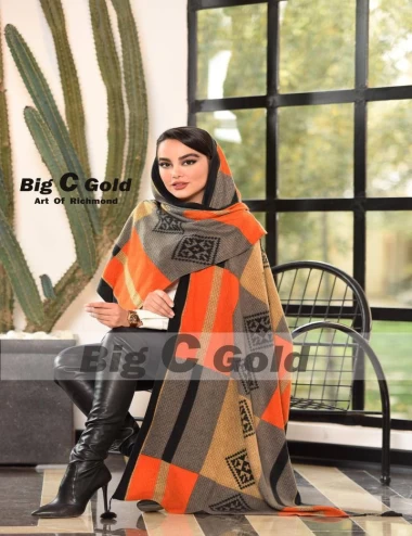 شال موهر منگوله دار عرض 75 کد 6055