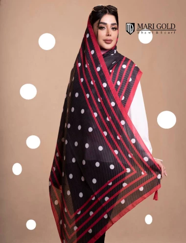 شال نخی منگوله دار رنگ سال عرض 75 کد 8392