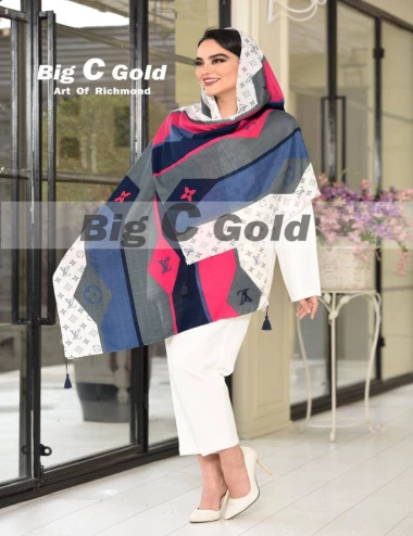 شال نخی منگوله دار عرض 75 کد 8561