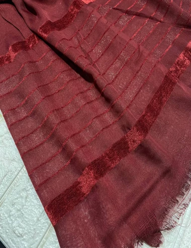 شال نخی دستک مخمل عرض 80 کد 8500