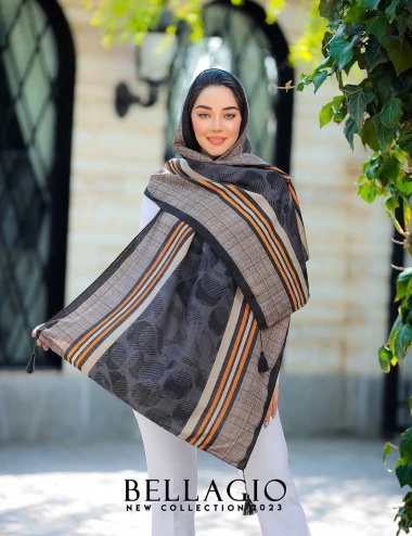 شال نخی منگوله دار کد 8708