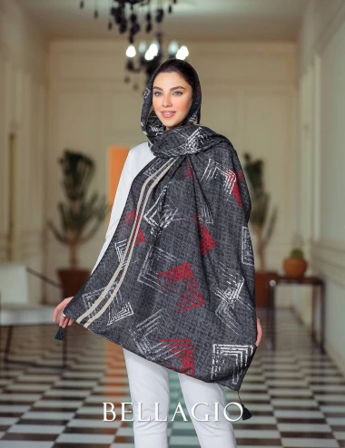 شال نخی منگوله دار عرض 75 کد 8428